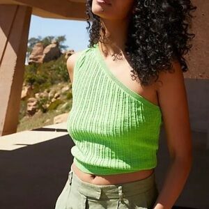 Free People Beach Mary One-Shoulder Top Medium